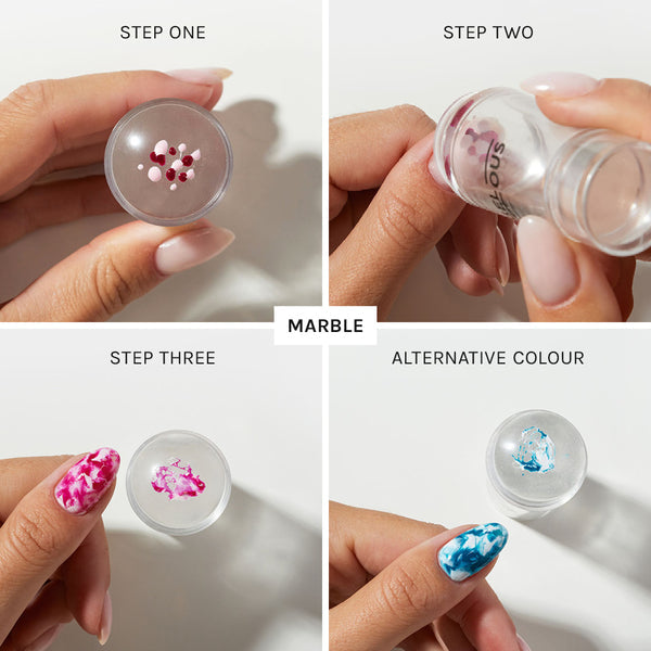 Sticky Stamping Polish Set – Peacock Pink & Purple | Opaque, Air-Dry & Long-Lasting for Nail Art Perfection