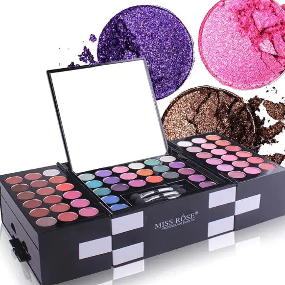 3-in-1 Makeup Palette – Eyeshadow, Blush & Brow in One Compact