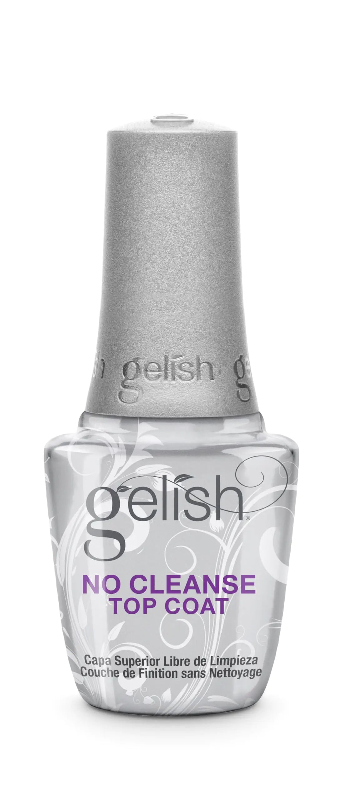 Gelish No Cleanse Gel Top Coat – High-Gloss, LED-Cured Finish for Gel Nails (0.5 oz)