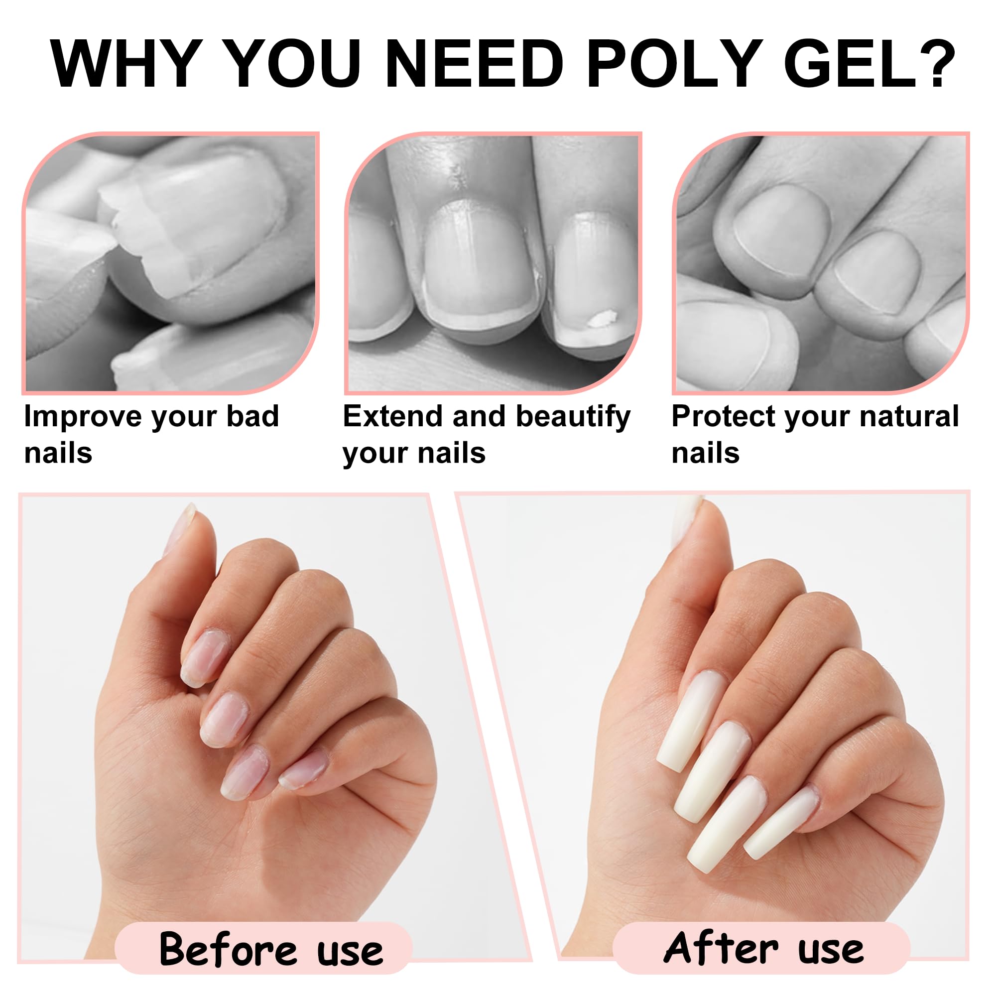 Nude Builder Gel – 3‑in‑1 Rubber Base for Stronger Nails | Thickening, Strengthening & Sculpting Gel