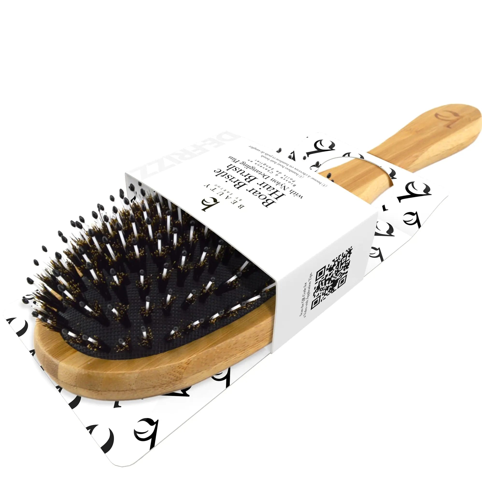 Boar Bristle Hair Brush – Smooth, Detangle & Shine Naturally
