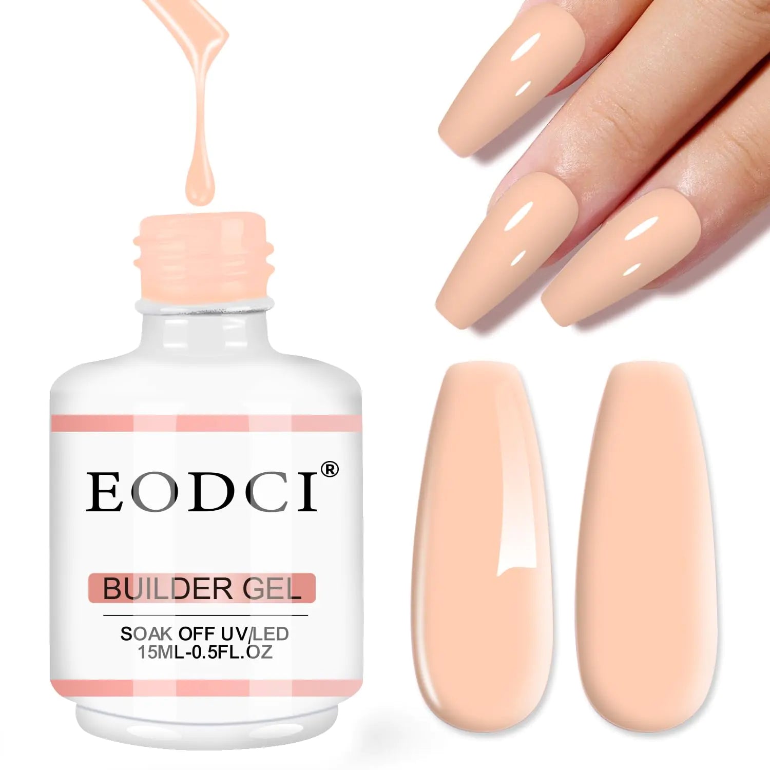 Nude Builder Gel – 3‑in‑1 Rubber Base for Stronger Nails | Thickening, Strengthening & Sculpting Gel
