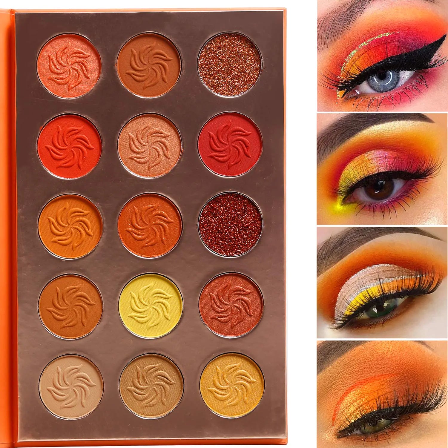 Afflano Sunset Eyeshadow Palette – 15 Warm, Pigmented Shades