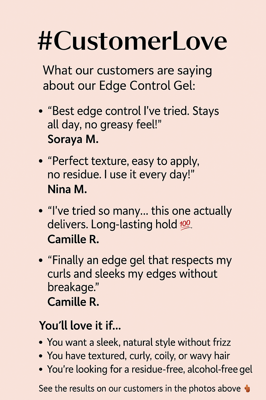 Edge Control Gel for Black Hair – Strong Hold & Shine – No Flakes – 120g
